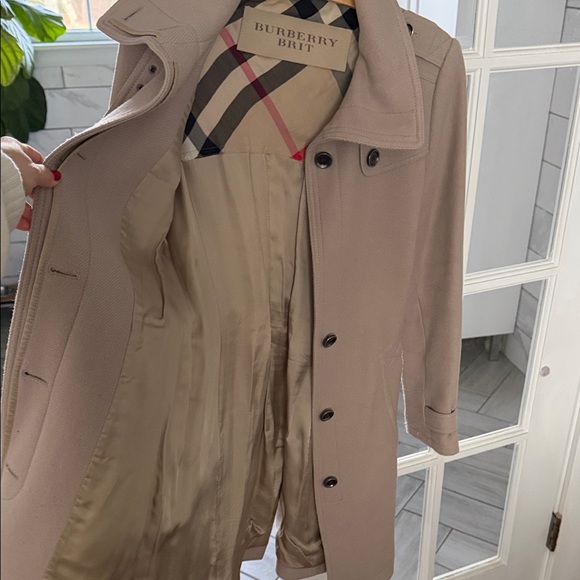 Burberry Brit Wool Beige Trench Coat for Women - Picture 11 of 16